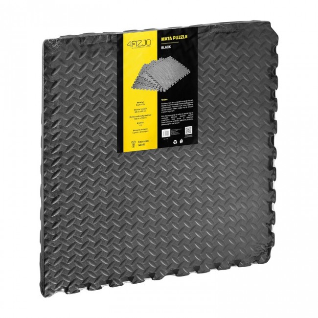 Мат-пазл (ласточкин хвост) 4FIZJO Mat Puzzle EVA 120 x 120 x 1 cм Black (P-5907222931011)