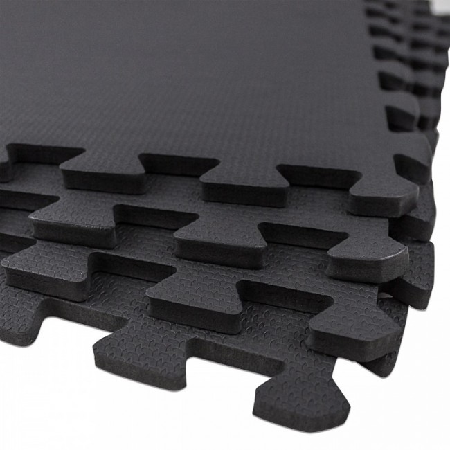 Напольное покрытие для спортзала SportVida Mat Puzzle 10 мм SV-HK0176 Black