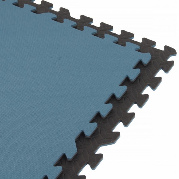 Підлогове покриття для спортзалу SportVida Mat Puzzle Multicolor 12 мм SV-HK0177 Black / Blue