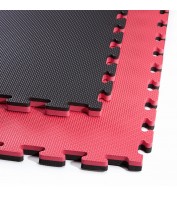Напольное покрытие для спортзала мат-пазл (ласточкин хвост) 4FIZJO Mat Puzzle EVA 100 x 100 x 2 cм 4FJ0168 Black/Red