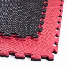 Підлогове покриття для спортзалу мат-пазл (ластівчин хвіст) 4FIZJO Mat Puzzle EVA 100 x 100 x 2 cм 4FJ0168 Black / Red