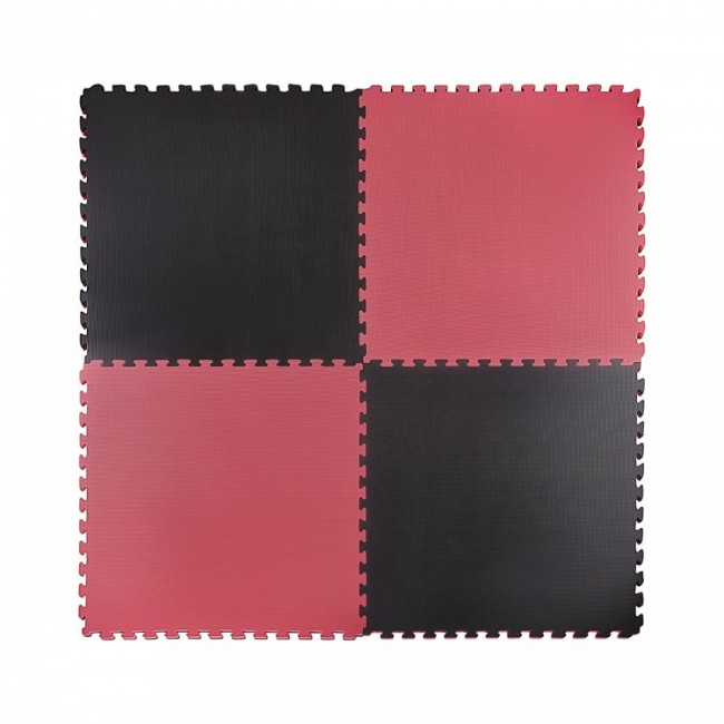 Мат-пазл (ласточкин хвіст) 4FIZJO Mat Puzzle EVA 100 x 100 x 2 cм Black/Red (P-5907739310637)