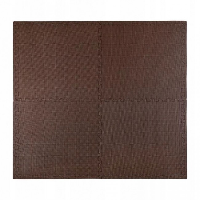Напольное покрытие для спортзала мат-пазл (ласточкин хвост) 4FIZJO Mat Puzzle EVA 120 x 120 x 1 cм 4FJ0074 Braun