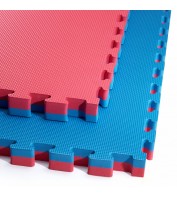 Підлогове покриття для спортзалу мат-пазл (ластівчин хвіст) 4FIZJO Mat Puzzle EVA 100 x 100 x 4 см 4FJ0169 Blue / Red