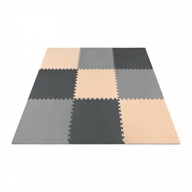 Напольное покрытие для спортзала мат-пазл (ласточкин хвост) 4FIZJO Mat Puzzle EVA 180 x 180 x 1 cм 4FJ0158 Black/Grey/Biege Напольное покрытие для спортзала мат-пазл (ласточкин хвост) 4FIZJO Mat Puzzle EVA 180 x 180 x 1 cм 4FJ0158 Black/Grey/Biege