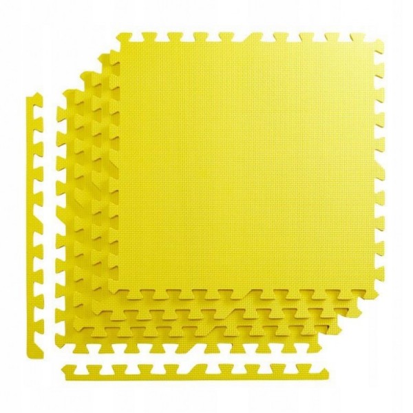 Підлогове покриття для спортзалу мат-пазл (ластівчин хвіст) 4FIZJO Mat Puzzle EVA 120 x 120 x 1 cм 4FJ0076 Yellow