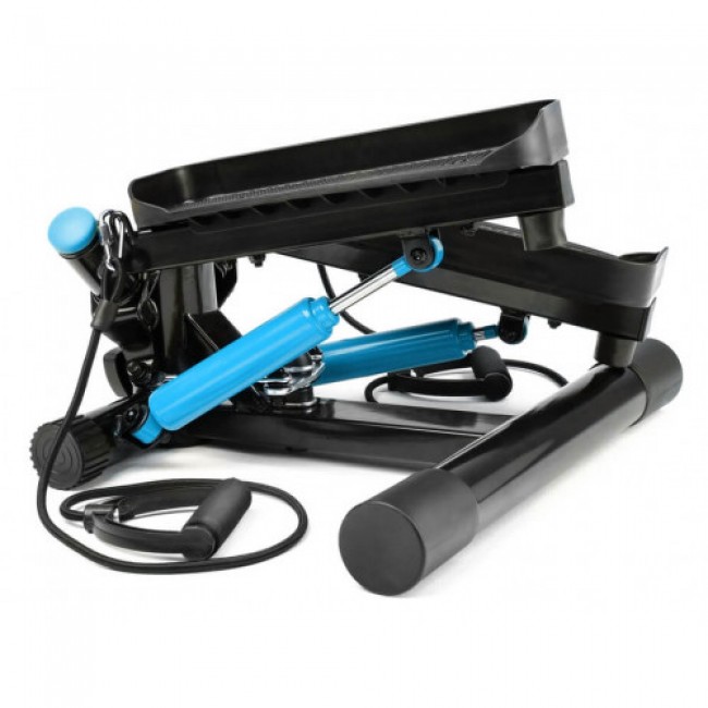 Мини степпер Hop-Sport HS-035S Joy с экспандерами синий