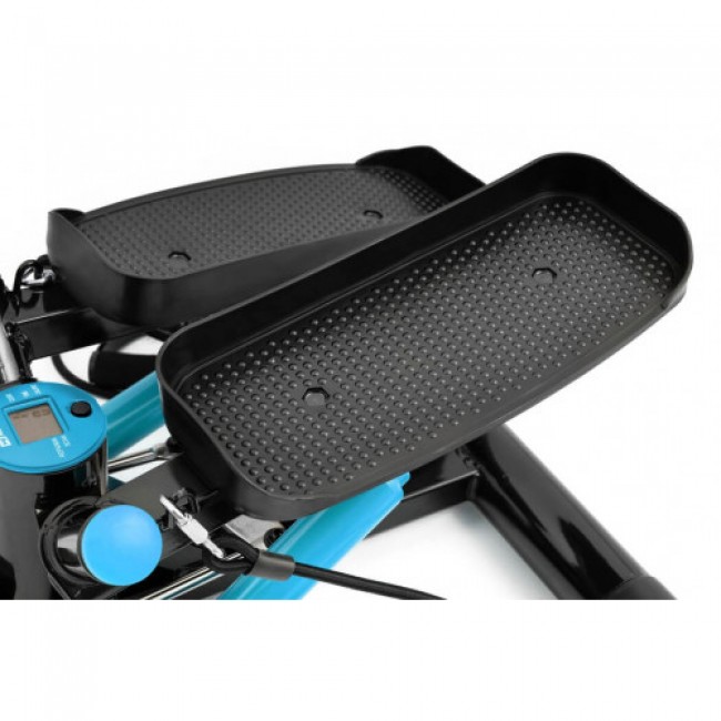 Мини степпер Hop-Sport HS-035S Joy с экспандерами синий