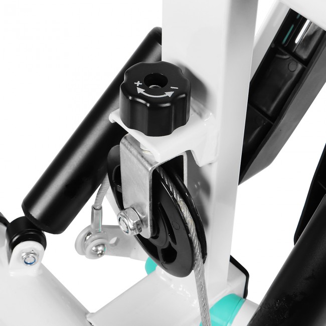Степпер тренажер поворотний з еспандерами SportVida SV-HK0361 White / Turquoise