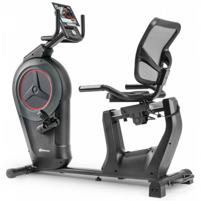 Горизонтальный велотренажер Hop-Sport HS-100L Edge iConsole черный+ мат