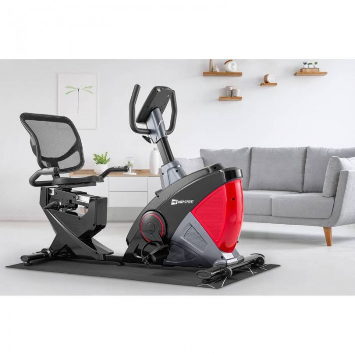 Горизонтальный велотренажер Hop-Sport HS-070L Helix iConsole+ красный