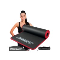 Килимок для йоги та фітнесу EasyFit Flex Pro 180х60х1 см з червоним кантом