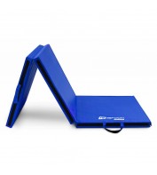 Мат гимнастический складной Hop-Sport HS-065FM с липучкой 5см синий