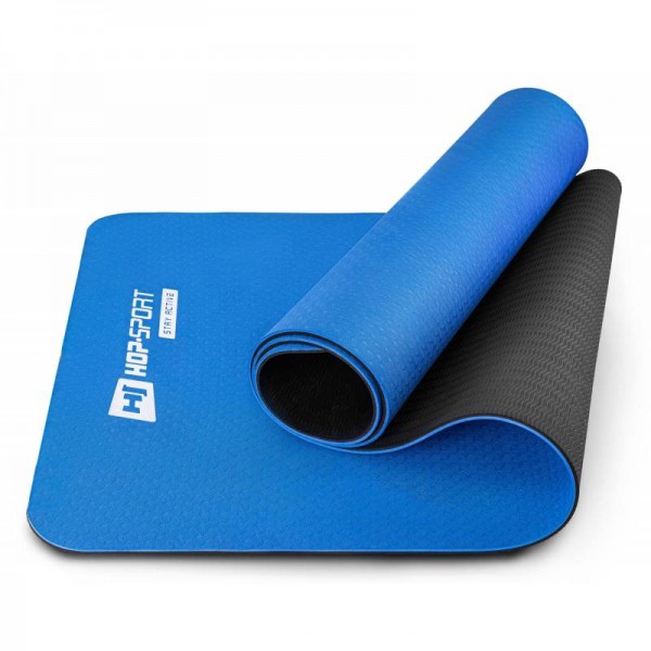 Килимок для йоги та фітнесу TPE 0,6 см HS-T006GM синій