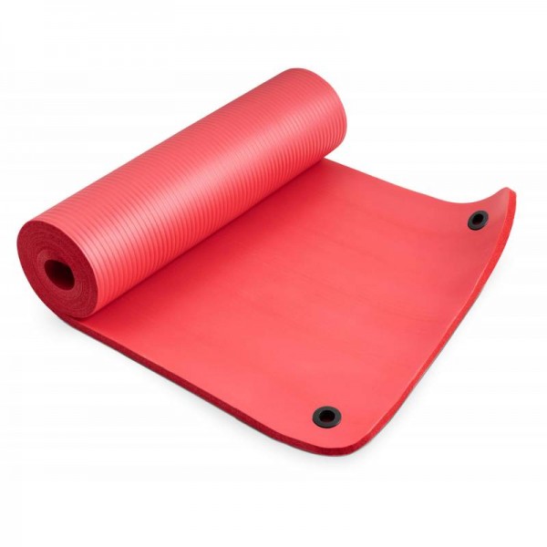 Коврик для фитнеса с отверстиями HS-N015GM 1,5 см красный