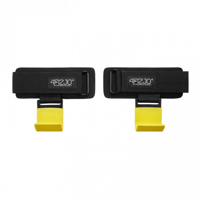 Гачки для перекладини та тяги 4FIZJO Hooks Black/Yellow (P-5907739311078)