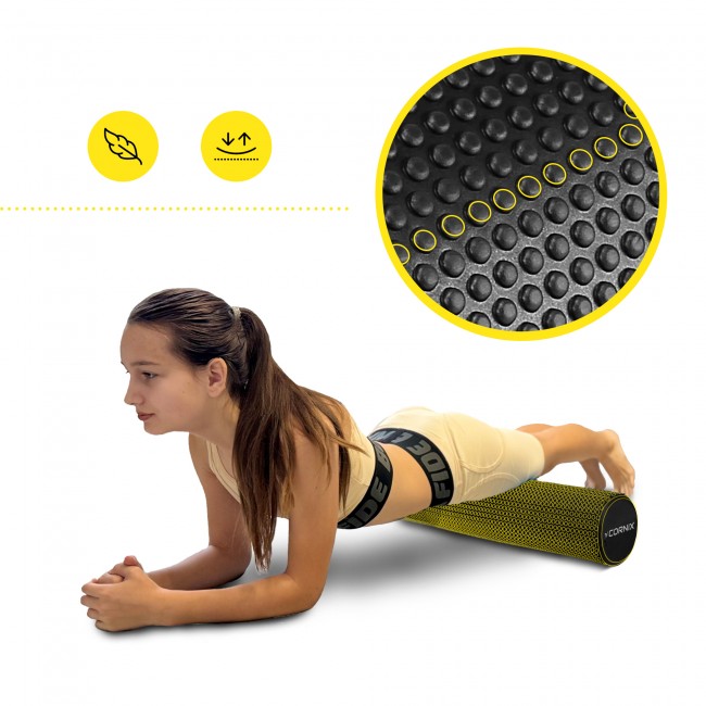 Масажний ролик Cornix EVA+ 60 x 15 см (валик, роллер) XR-0310 Black