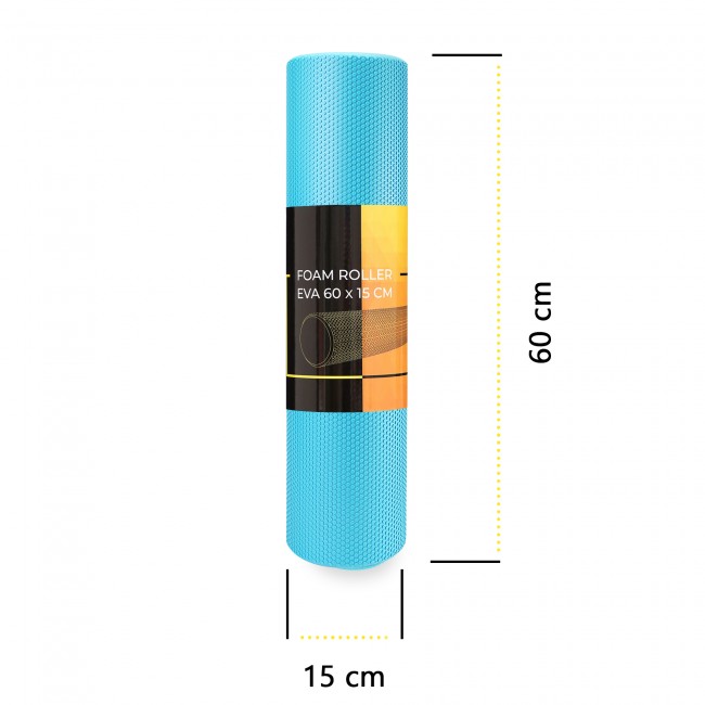 Масажний ролик Cornix EVA+ 60 x 15 см (валик, роллер) XR-0311 Blue