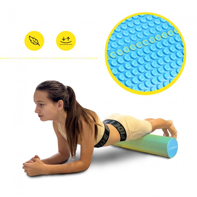 Масажний ролик Cornix EVA+ 60 x 15 см (валик, роллер) XR-0311 Blue