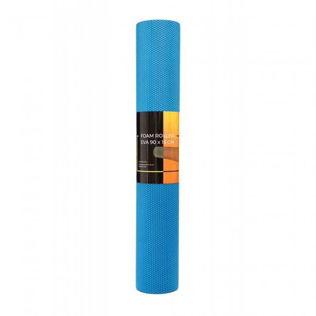 Массажный ролик Cornix EVA+ 90 x 15 см (валик, роллер) XR-0316 Blue