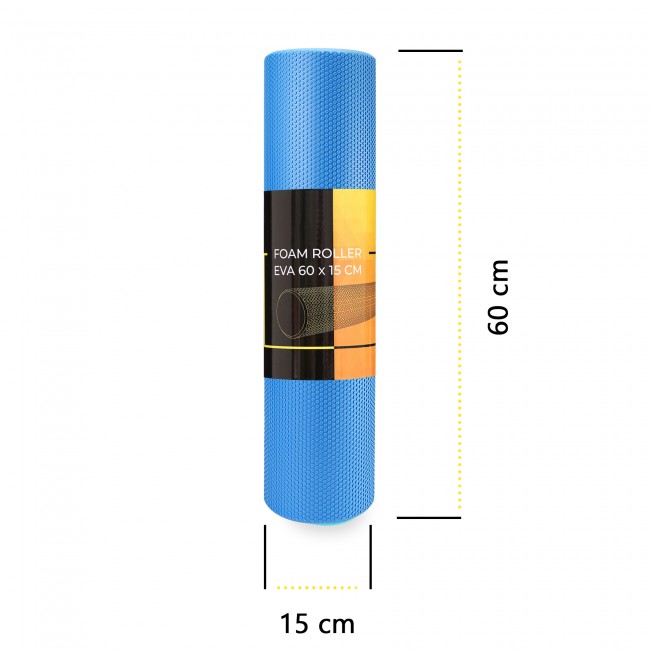 Массажный ролик Cornix EVA+ 60 x 15 см (валик, роллер) XR-0309 Navy Blue