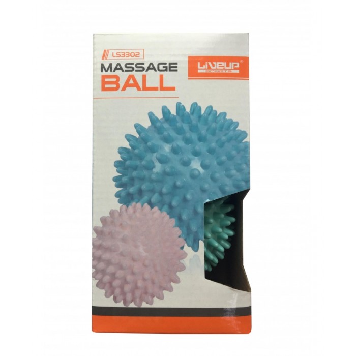 Набор массажных мячей 2 шт  7 и 9 см LiveUp MASSAGE BALL LS3302-bp