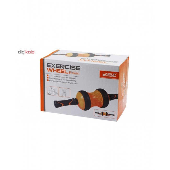 Ролик 2в1 для преса і масажу LiveUp AB WHEEL LS9035
