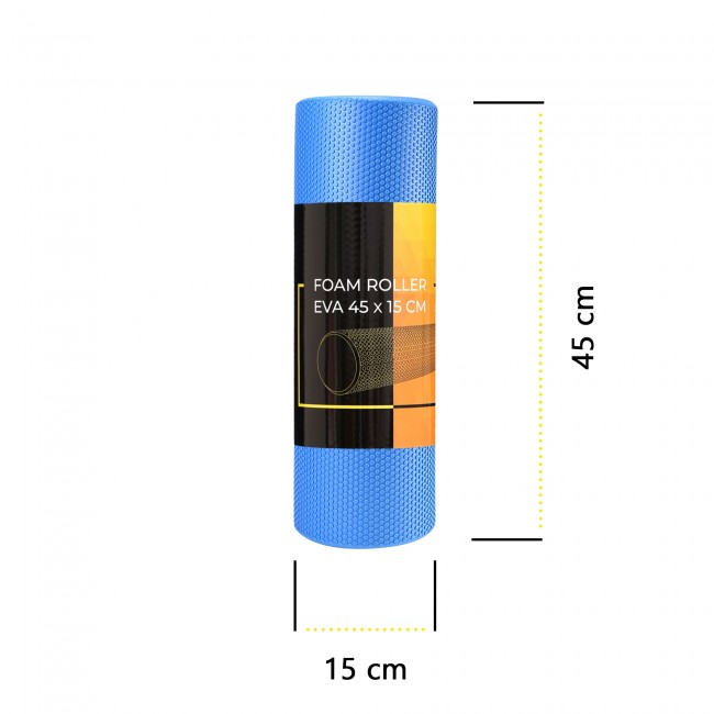 Масажний ролик Cornix EVA+ 45 x 15 см (валик, роллер) XR-0304 Navy Blue