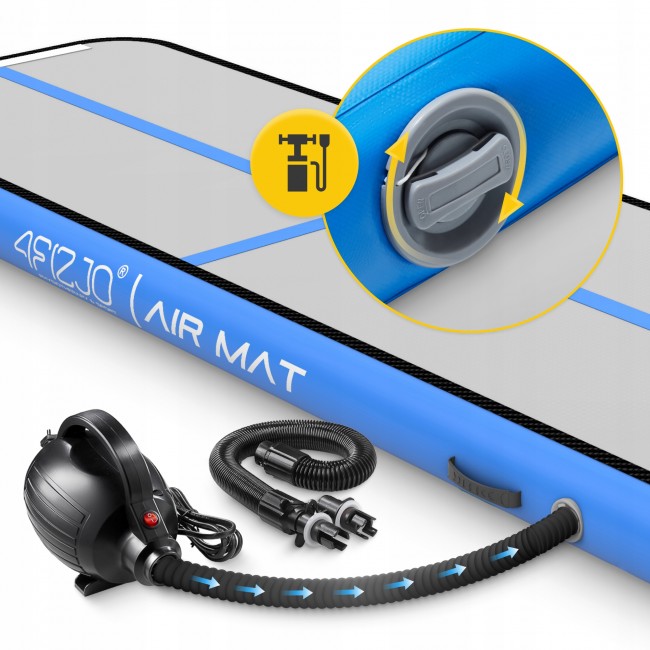 Мат надувной гимнастический 4FIZJO Air Track Mat 300 x 100 x 15 cм White/Blue (P-5907739311771)