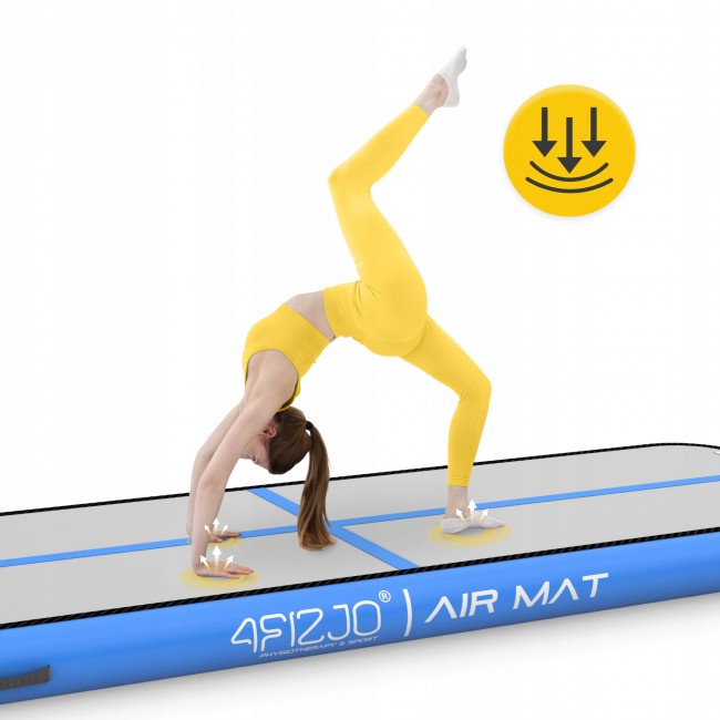 Мат надувной гимнастический 4FIZJO Air Track Mat 300 x 100 x 15 cм White/Blue (P-5907739311771)