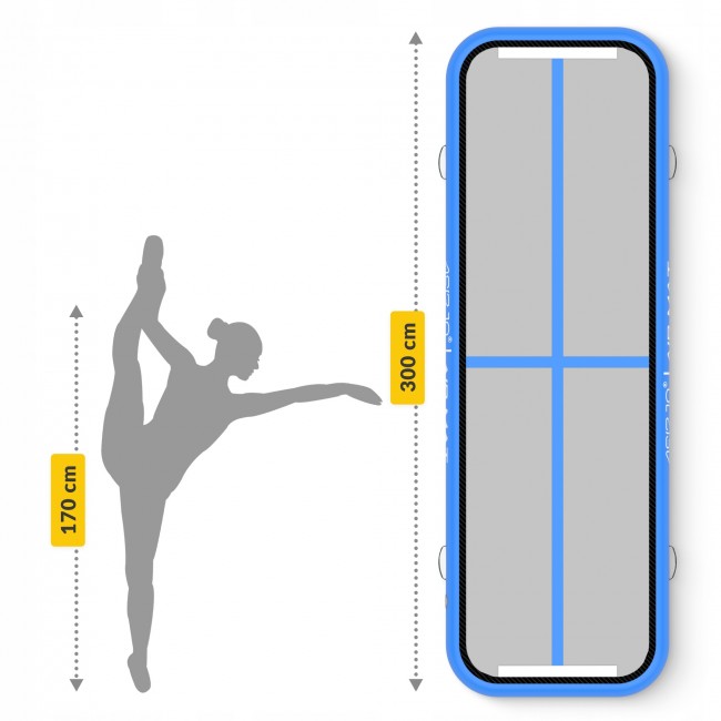 Мат надувной гимнастический 4FIZJO Air Track Mat 300 x 100 x 15 cм White/Blue (P-5907739311771)