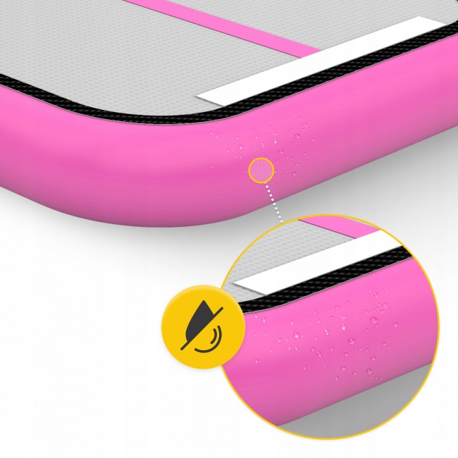 Мат надувной гимнастический 4FIZJO Air Track Mat 400 x 100 x 15 см White/Pink (P-5907739311788)