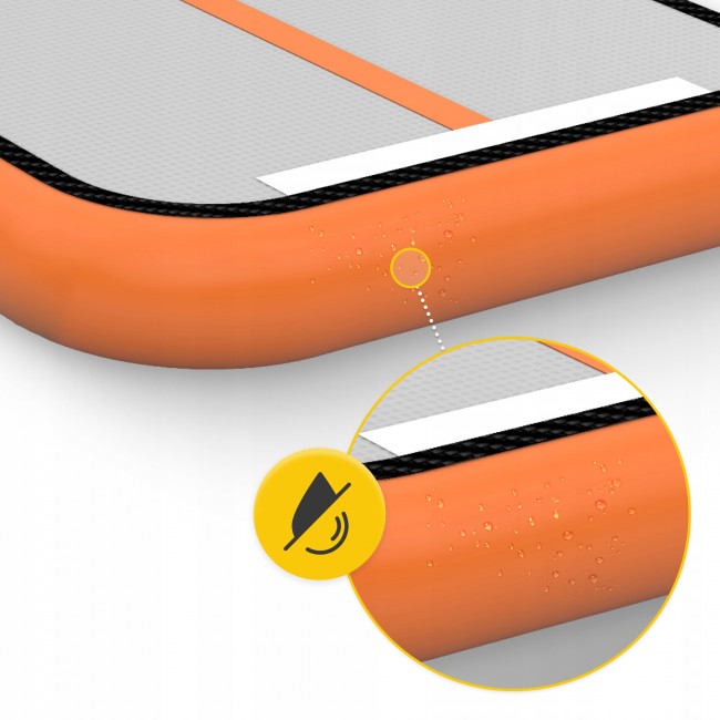 Мат гімнастичний надувний 4FIZJO Air Track Mat 500 x 100 x 15 см White/Orange (P-5907739311795)
