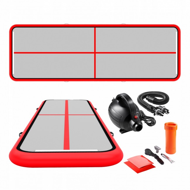 Мат надувной гимнастический 4FIZJO Air Track Mat 600 x 200 x 20 см White/Red (P-5907739312044)