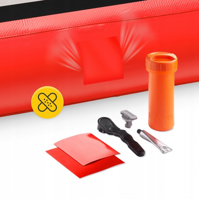 Мат надувной гимнастический 4FIZJO Air Track Mat 600 x 200 x 20 см White/Red (P-5907739312044)