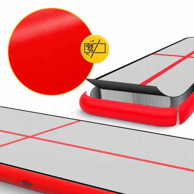 Мат надувной гимнастический 4FIZJO Air Track Mat 600 x 200 x 20 см White/Red (P-5907739312044)