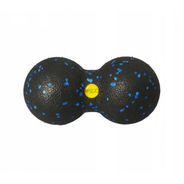 Масажний м'ячик подвійний 4FIZJO EPP 8 x 16 см 4FJ1318 Black / Blue, масажер для спини, шиї