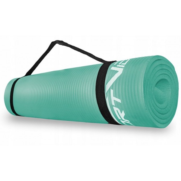 Килимок для фітнесу та йоги SportVida NBR 1 см SV-HK0067 Mint