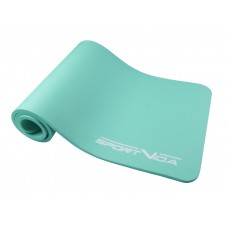 Килимок для фітнесу та йоги SportVida NBR 1 см SV-HK0067 Mint