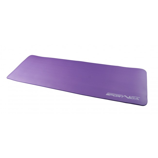 Килимок для фітнесу та йоги SportVida NBR 1 см SV-HK0068 Violet