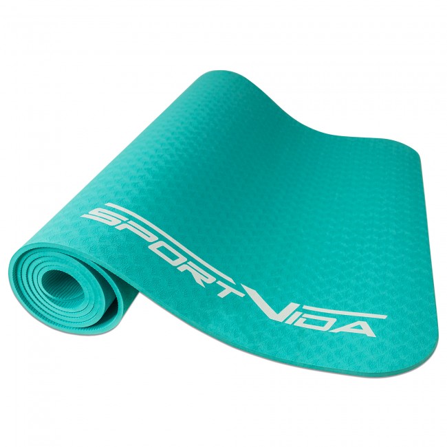 Килимок для фітнесу та йоги SportVida TPE 6 мм SV-HK0056 Mint Килимок для фітнесу та йоги SportVida TPE 6 мм SV-HK0056 Mint