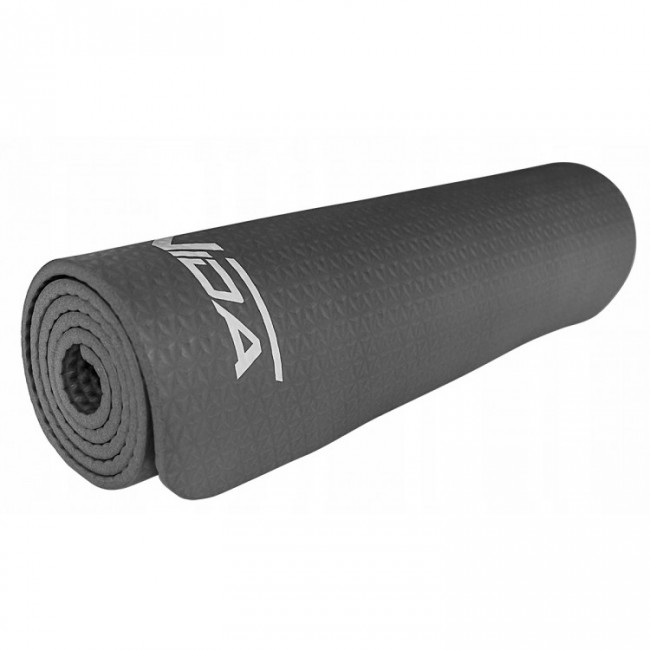 Килимок для фітнесу текстурований SportVida NBR 1 см SV-HK0070 Grey