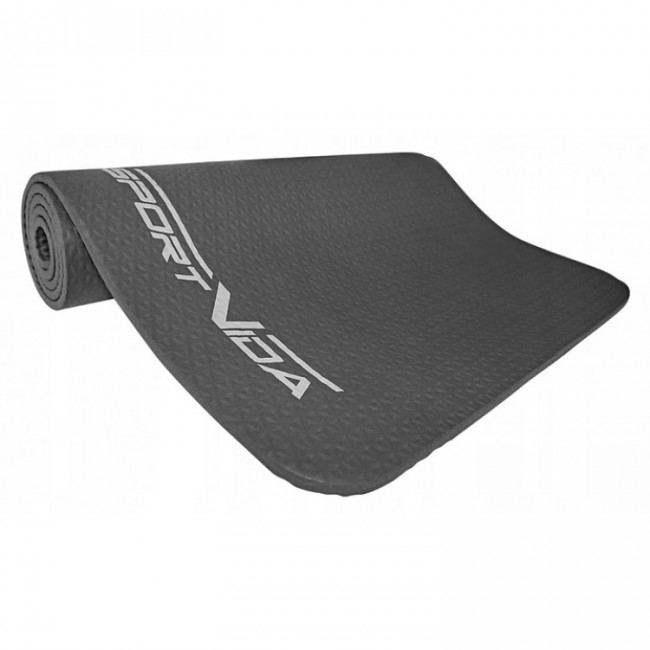 Килимок для фітнесу текстурований SportVida NBR 1 см SV-HK0070 Grey