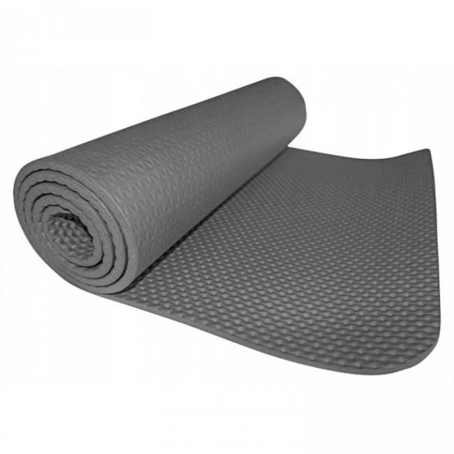 Килимок для фітнесу текстурований SportVida NBR 1 см SV-HK0070 Grey