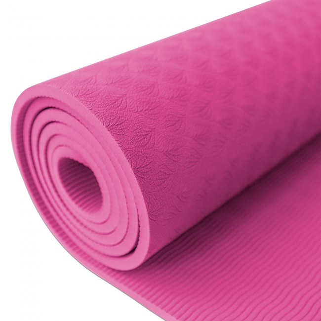Коврик для фитнеса и йоги SportVida TPE 4 мм SV-HK0055 Pink