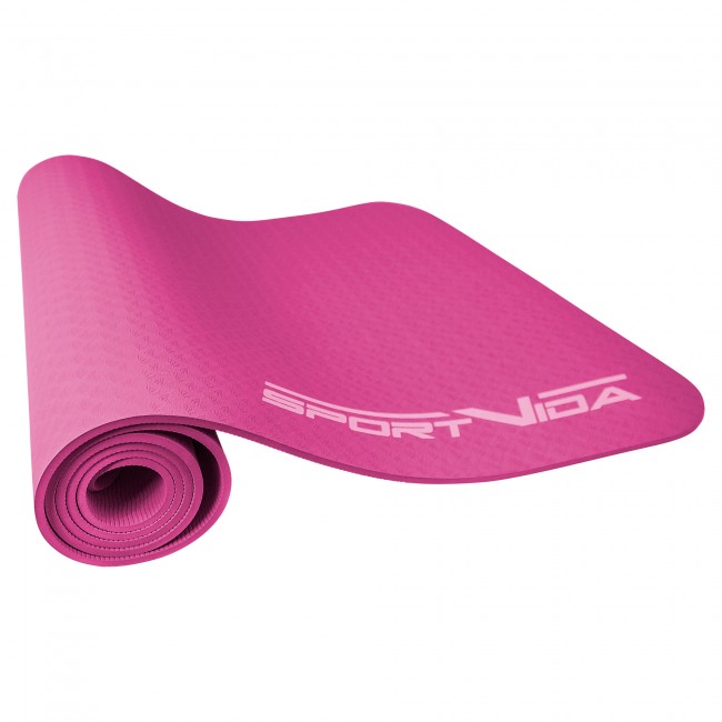 Коврик для фитнеса и йоги SportVida TPE 4 мм SV-HK0055 Pink