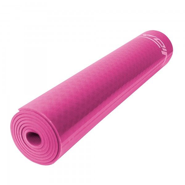 Коврик для фитнеса и йоги SportVida TPE 4 мм SV-HK0055 Pink