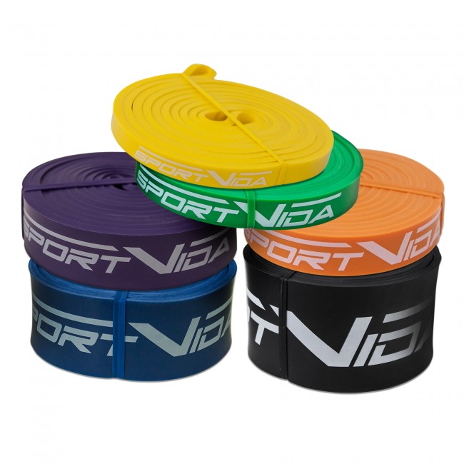 Гумка для підтягувань (силова стрічка) SportVida Power Band 6 шт 0-46 кг SV-HK004-345678 Гумка для підтягувань (силова стрічка) SportVida Power Band 6 шт 0-46 кг SV-HK004-345678