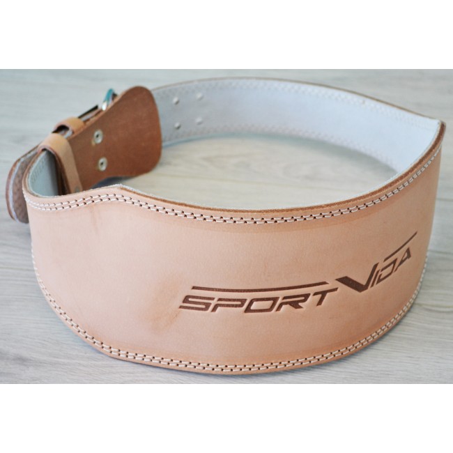 Пояс для тяжелой атлетики кожаный SportVida SV-AG0056 (XXL) Beige