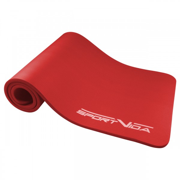 Коврик для фитнеса и йоги SportVida NBR 1.5 см SV-HK0073 Red